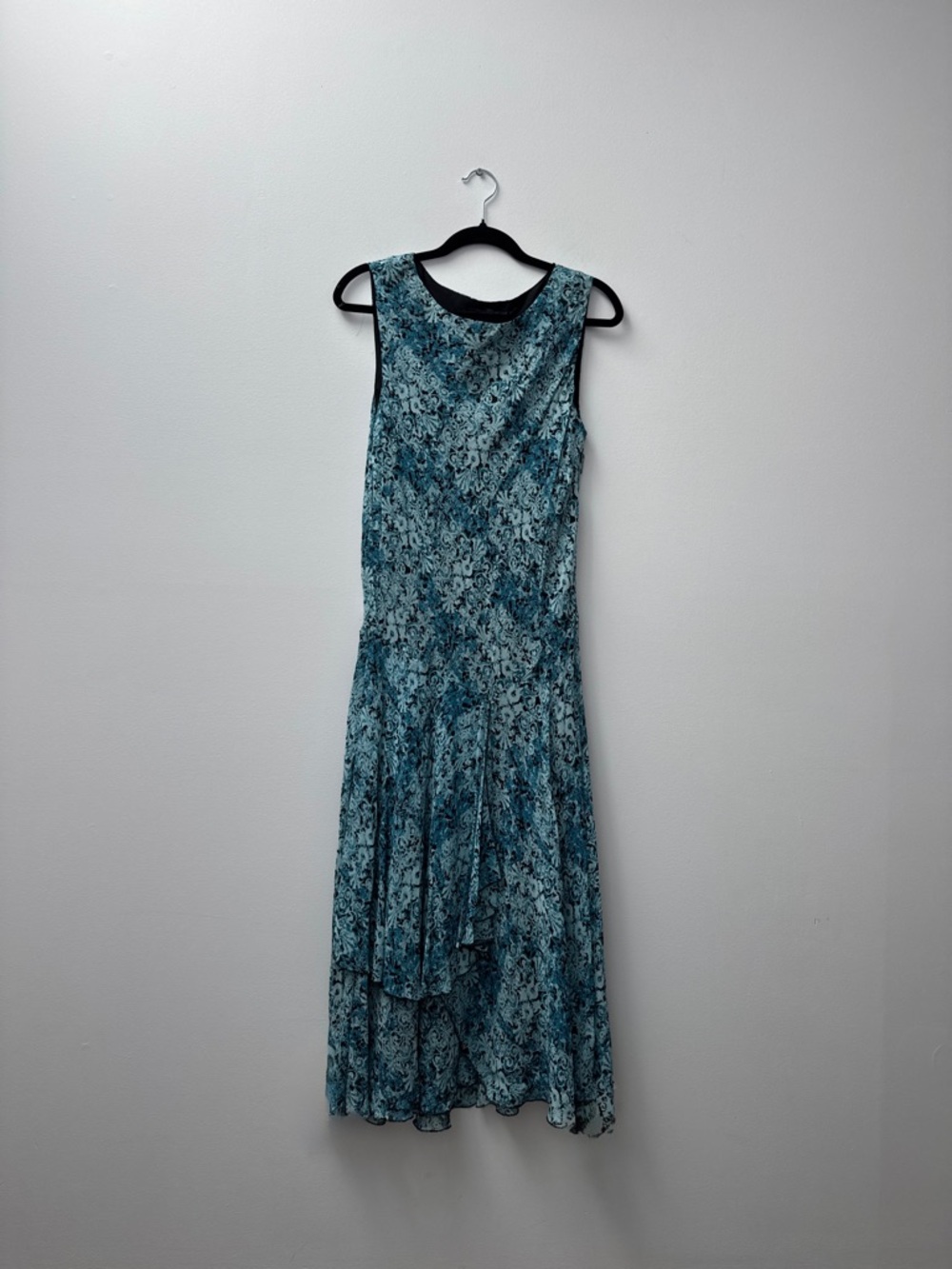 Style & Co. Teal Floral Sleeveless Midi Dress